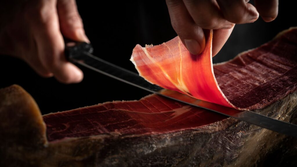 comprar jamón ibérico cortado a cuchillo de máxima calidad